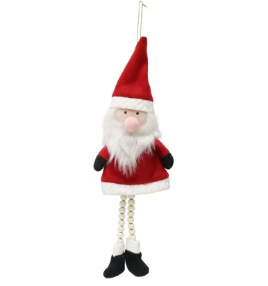FESTIVE MAGIC SANTA HANGING WITH DANGLY LEGS