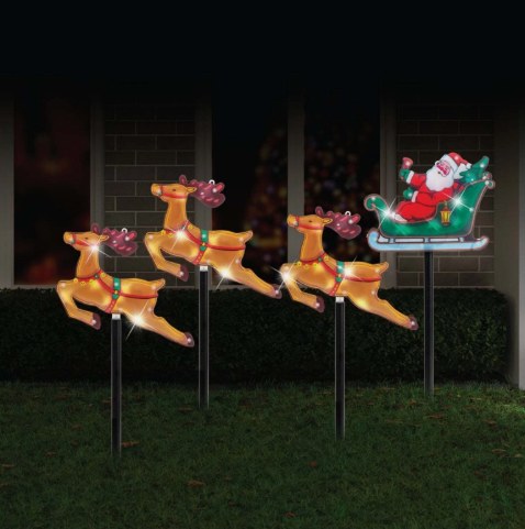 FESTIVE MAGIC LED SANTA SLEIGH PVC LASER PATH LIGHTS