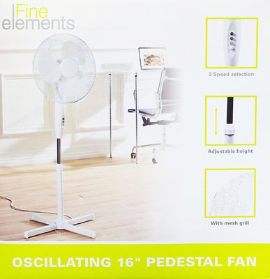 FINE ELEMENTS 16&quot; OSCILLATING FAN ON STAND