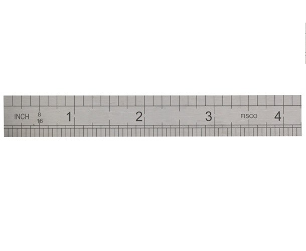 FISCO STAINLESS STEEL RULER 15CM/6IN
