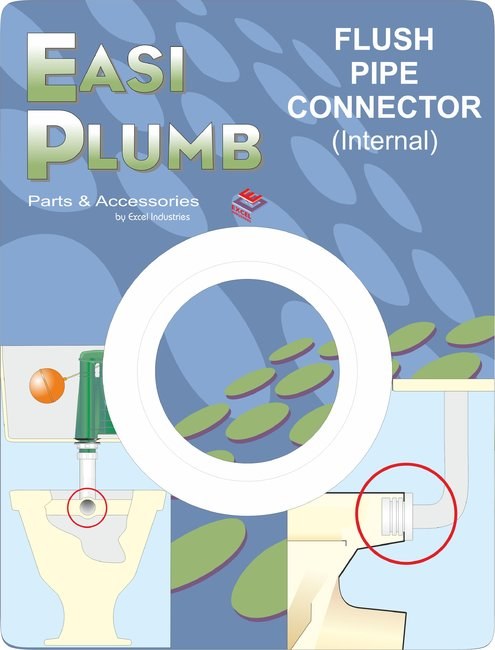 EASI PLUMB CLEAR FLUSH PIPE CONNECTOR