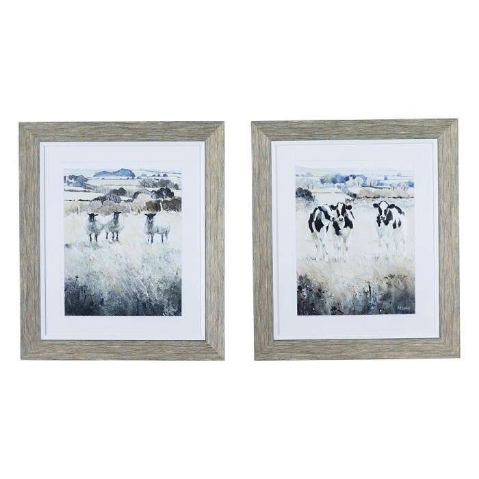 FRAMED PRINT CURIOUS CHATTER 58 X 50CM