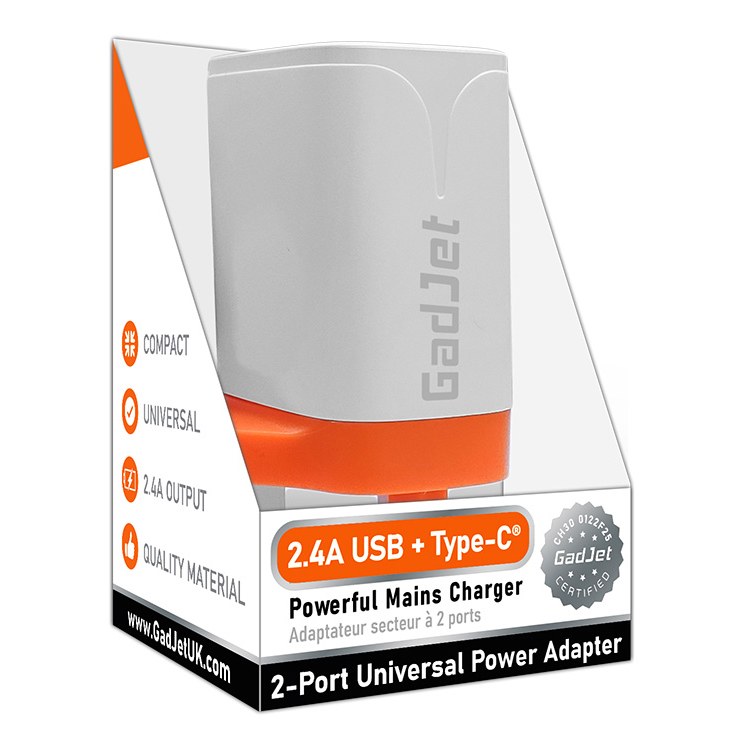 GADJET CHARGER 2 IN 1 USB &amp; TYPE C