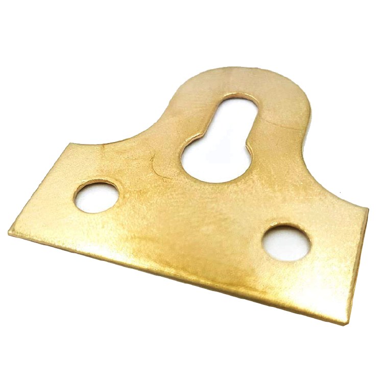 GLASS PLATE SLOTTED BRASS 1 1/4 INCH 4 PACK