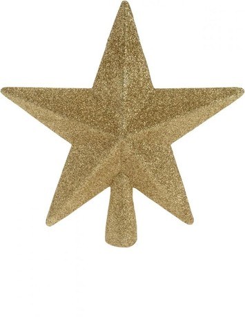 GOLD CHRISTMAS TREE STAR 20CM