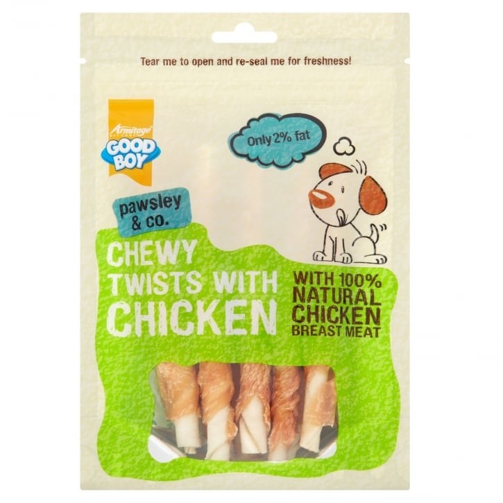 GOODBOY CHEWY TWISTS WITH CHICKEN 90G