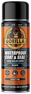 GORILLA W/PROOF COAT &amp; SEAL (SPRAY) 
BLACK 450ML