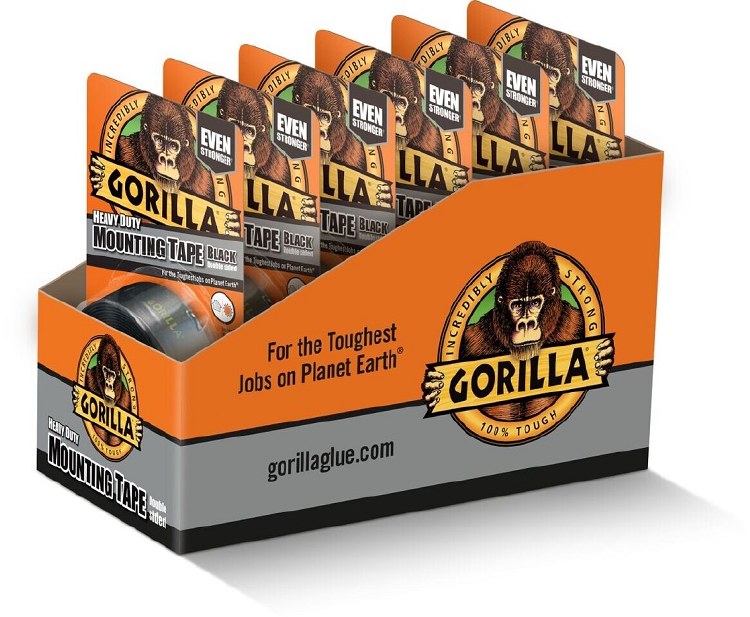 GORILLA 1.5M BLACK MOUNTING TAPE