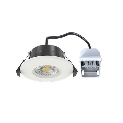GREENLAMP ENZO 5/7W LED FIRE RATED DOWNLIGHT DIMMABLE IP65 100 LUMENS 4CCT