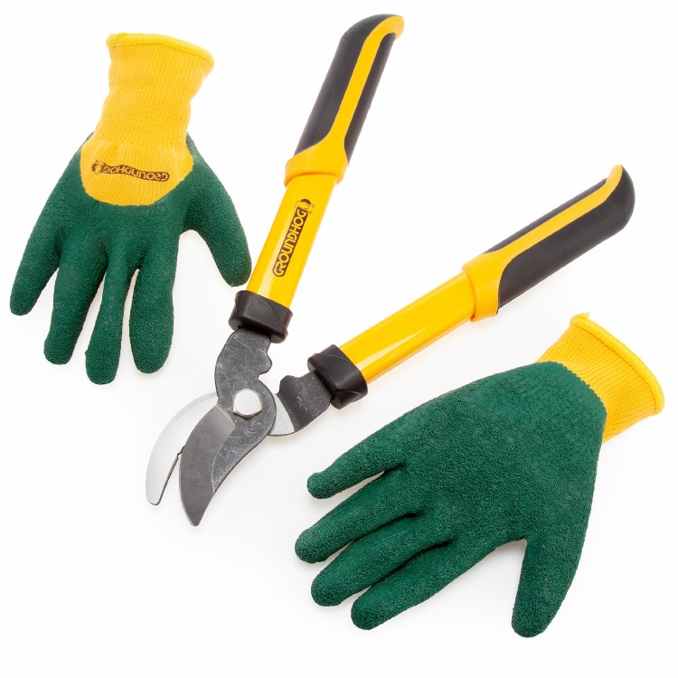 GROUNDHOG MINI BYPASS LOPPER 15"/380MM &amp; GLOVE SET