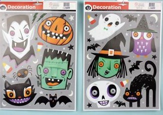 HALLOWEEN WALL STICKERS 2 ASSORTED