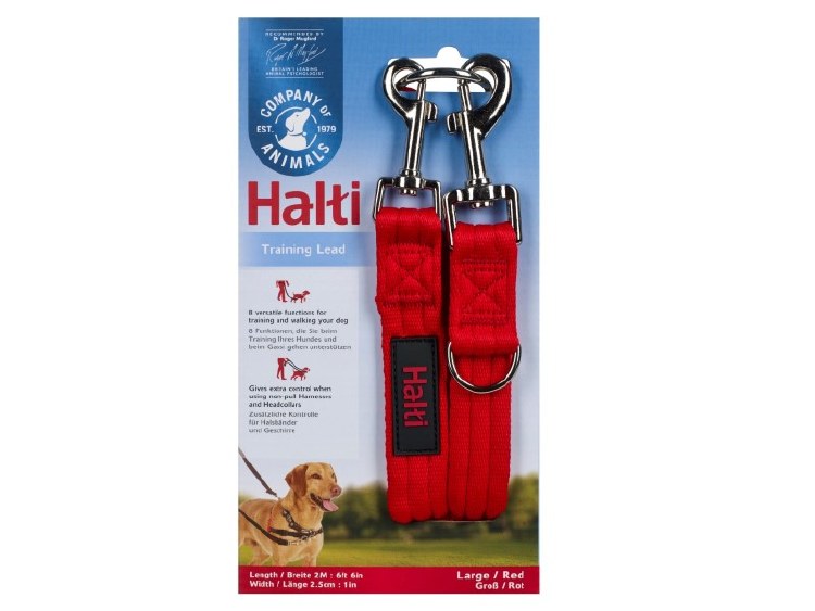 HALTI TRAINING LEAD LGE RED 2M 25MM