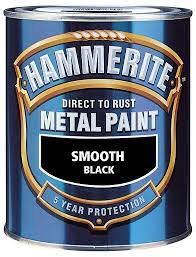HAMMERITE METAL PAINT SMOOTH BLACK 750ML