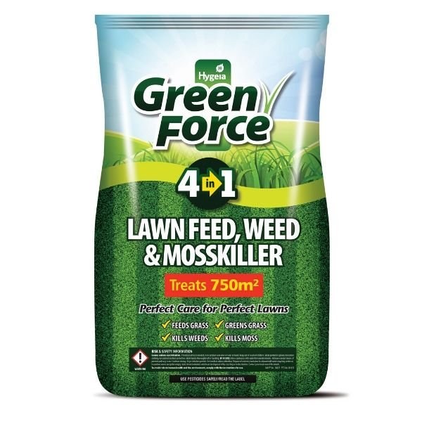 HYGEIA GREENFORCE LAWN FEED WEED &amp; MOSSKILLER 15 KG