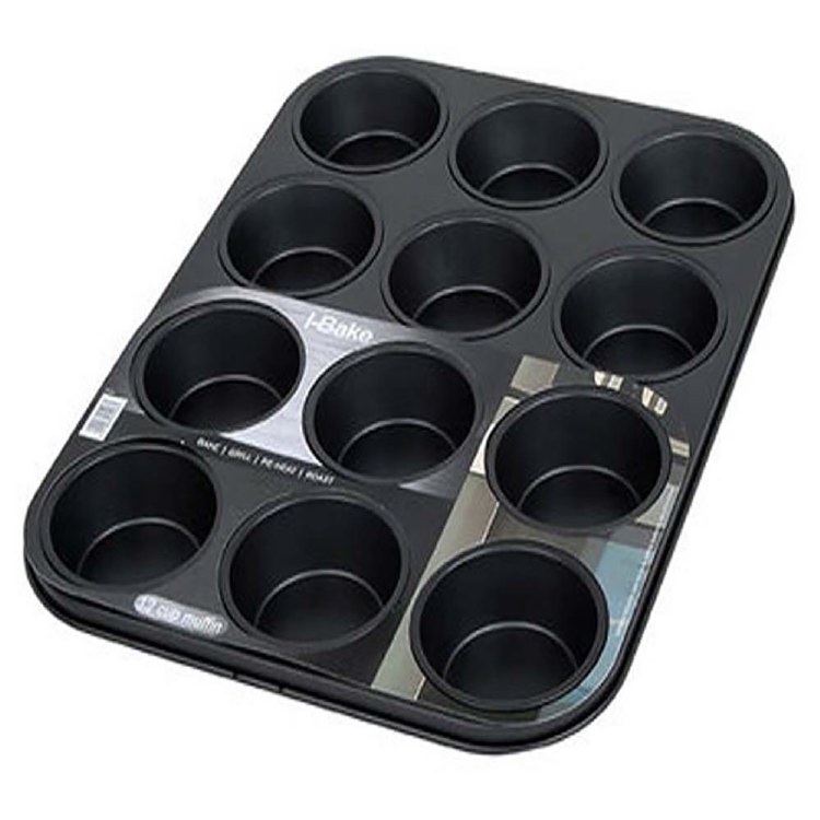 I-BAKE N/S 12 CUP MUFFIN TIN