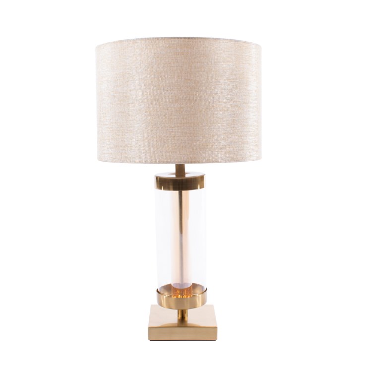 TARA LANE JANE GLASS CYLINDER LAMP BRONZE/GOLD 90CM