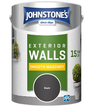 JOHNSTONES SMOOTH MASONRY 5L BLACK
