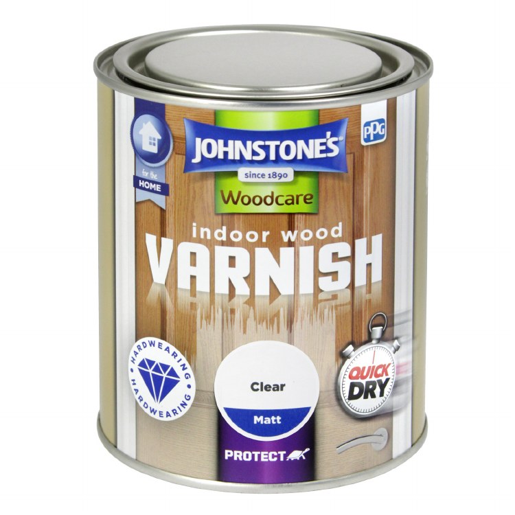 JOHNSTONES  INDOOR WOOD VARNISH  MATT FINISH 750ML