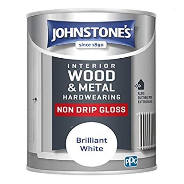 JOHNSTONES INTERIOR WOOD &amp; METAL QUICK DRY NON DRIP GLOSS 1.25L