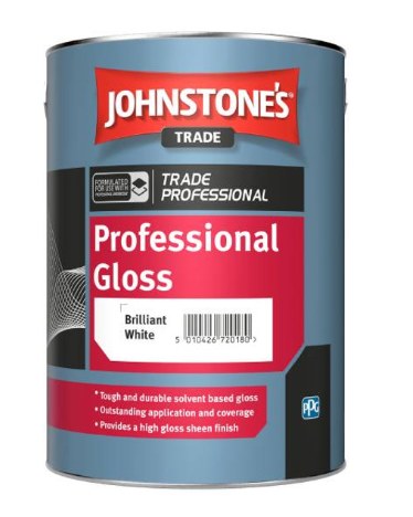 JOHNSTONES TRADE PROFESSIONAL GLOSS - BRILLIANT WHITE 5L