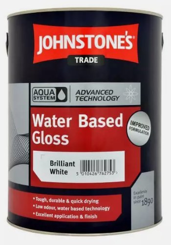 JOHNSTONES TRADE AQUA GLOSS - BRILLIANT WHITE 5L