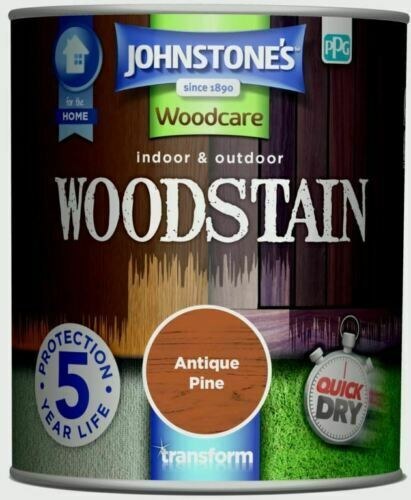 JOHNSTONES INDOOR AND OUTDOOR WOODSTAIN - ANTIQUE PINE - 750ML