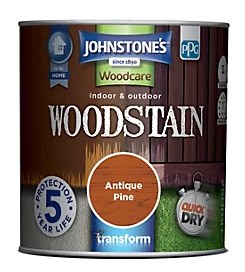 JOHNSTONES'S INDOOR &amp; OUTDOOR WOODSTAIN - ANTIQUE PINE - 250ML