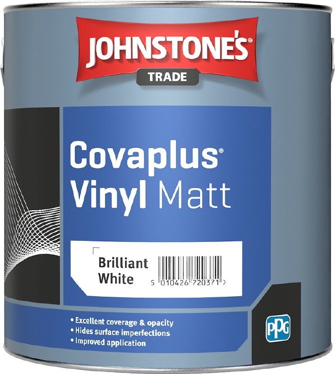 JOHNSTONES COVAPLUS VINYL MATT BRILLIANT WHITE 1L