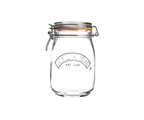 KILNER CLIP TOP ROUND JAR 1L