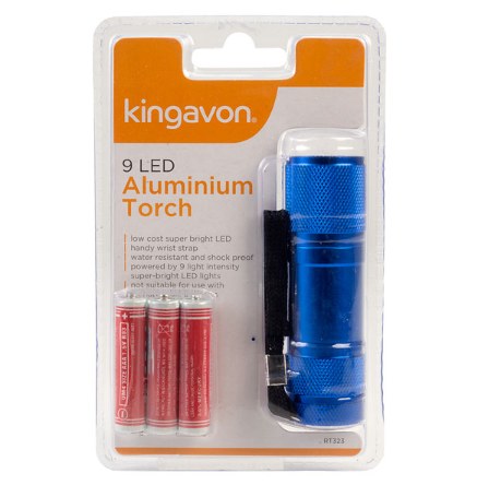 KINGAVON 9 LED ALUMINIUM POCKET TORCH