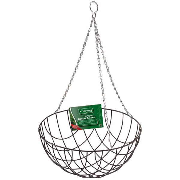 KINGFISHER 14" GREEN HANGING BASKET