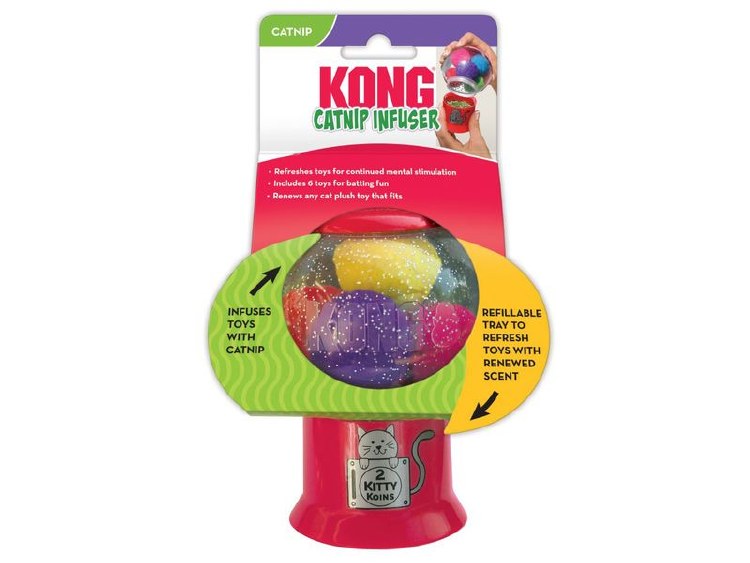 KONG GUMBALL CATNIP INFUSER CAT TOY