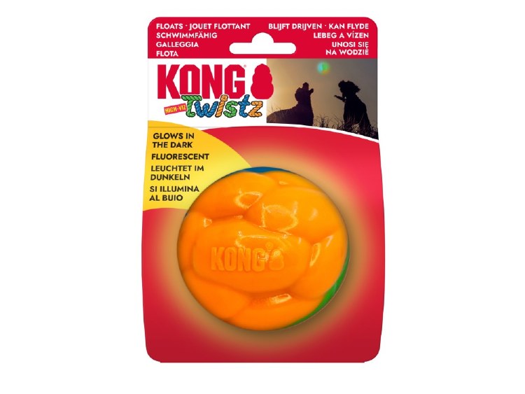 KONG TWISTZ HIGH VIZ BALL LARGE