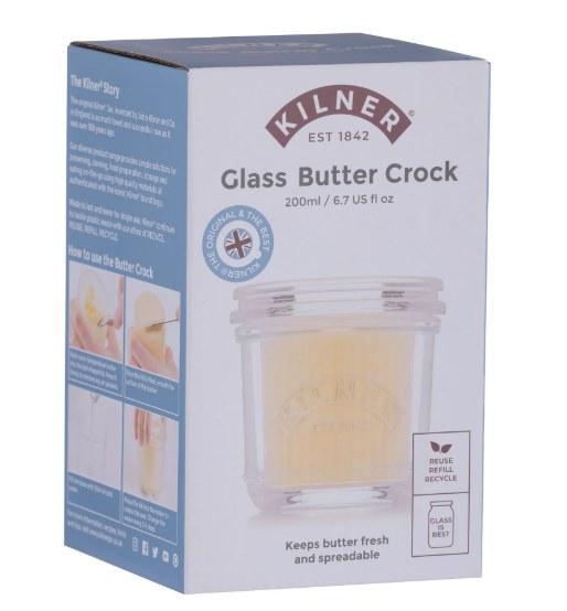 KILNER GLASS BUTTER CROCK 200ML