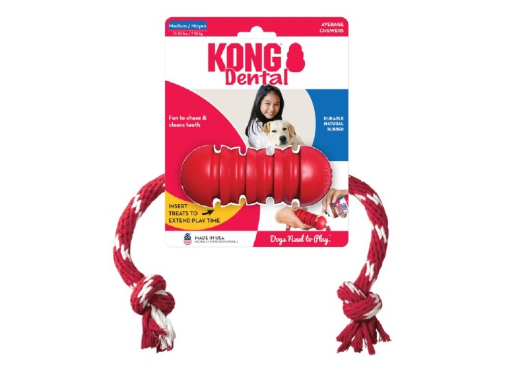 KONG DENTAL TOY RED MEDIUM