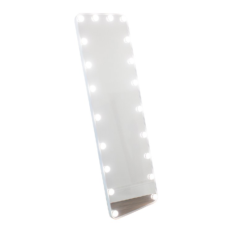 TARA LANE LED BULB MIDENA CHEVAL MIRROR - WHITE 160CM X 50CM