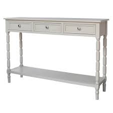 LINCOLN 3 DRAWER CONSOLE TABLE -  SUBTLE GREY