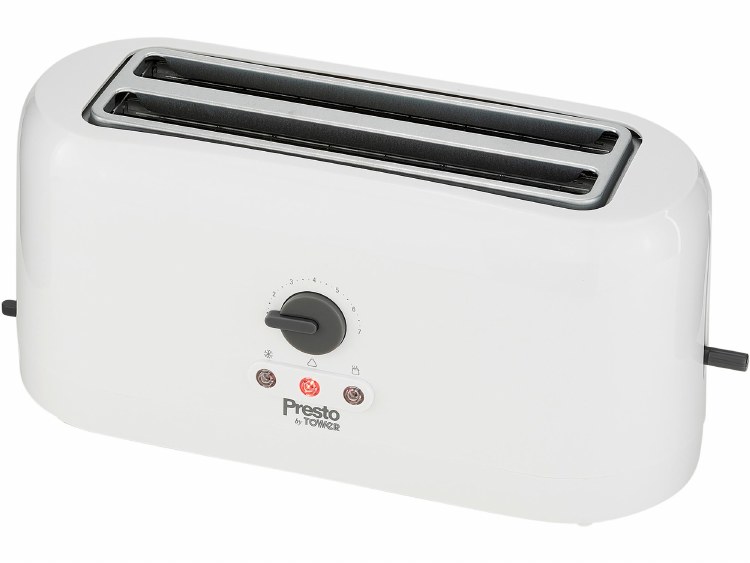 TOWER 4 SLICE TOASTER - WHITE