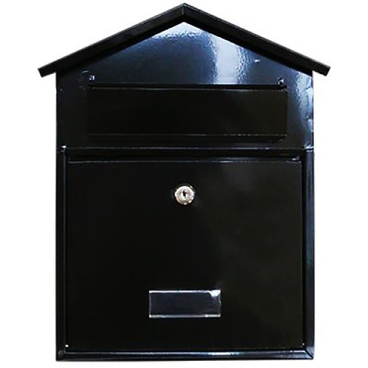 METAL POST BOX BLACK