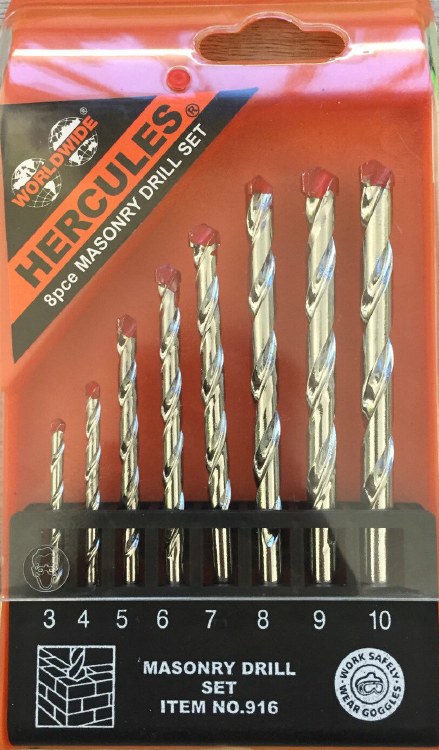 MASONRY DRILL SET 8PIECE