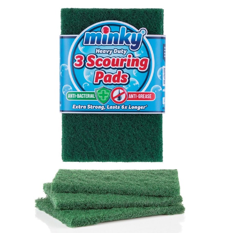 MINKY EXTRA STRONG SCOURING PAD 3PACK