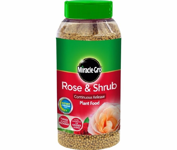 MIRACLE-GRO ROSE &amp; SHRUB CONTROLLED RELEASE PLANT FOOD SHAKER JAR 1 KG