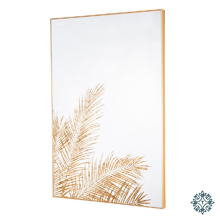 MIRROR ART FERN SILHOUETTE - GOLD