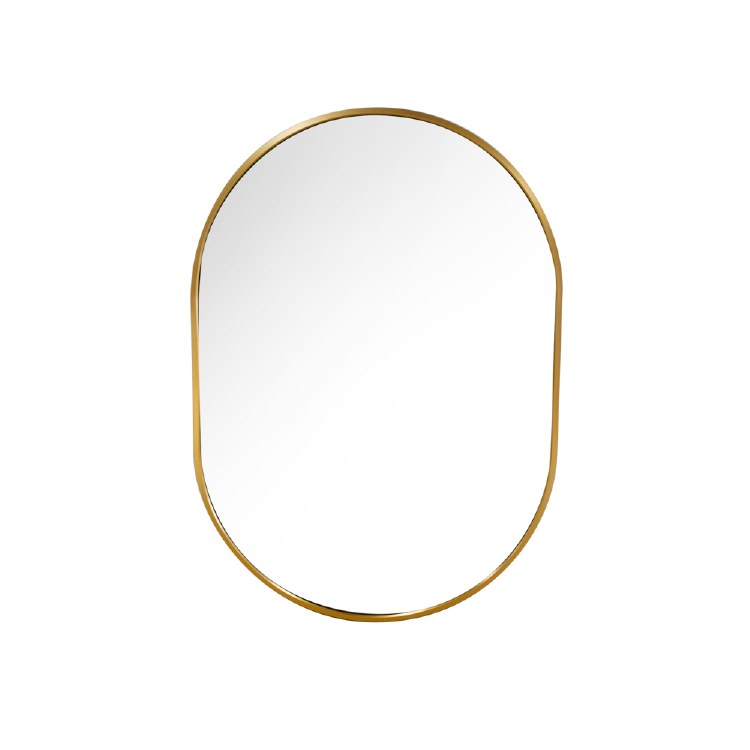 MODENA OVAL WALL MIRROR GOLD 50CM X 70CM