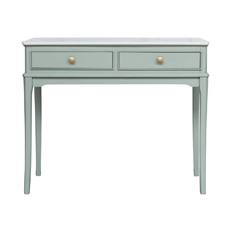 MONROE SAGE TWO DRAWER CONSOLE WITH MARBLE TOP