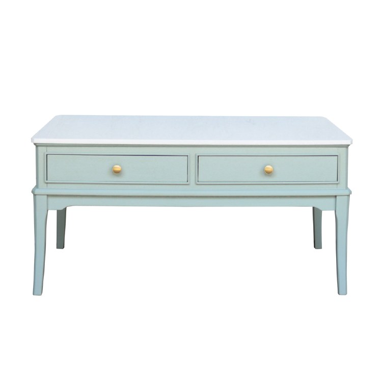 MONROE COFFEE TABLE WITH MARBLE TOP - SAGE