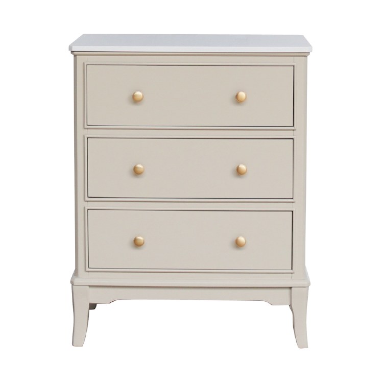 MONROE LARGE 3 DRAWER LOCKER WITH MARBLE TOP STONE