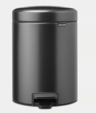 PEDAL BIN 5LTR CONFIDENT GREY