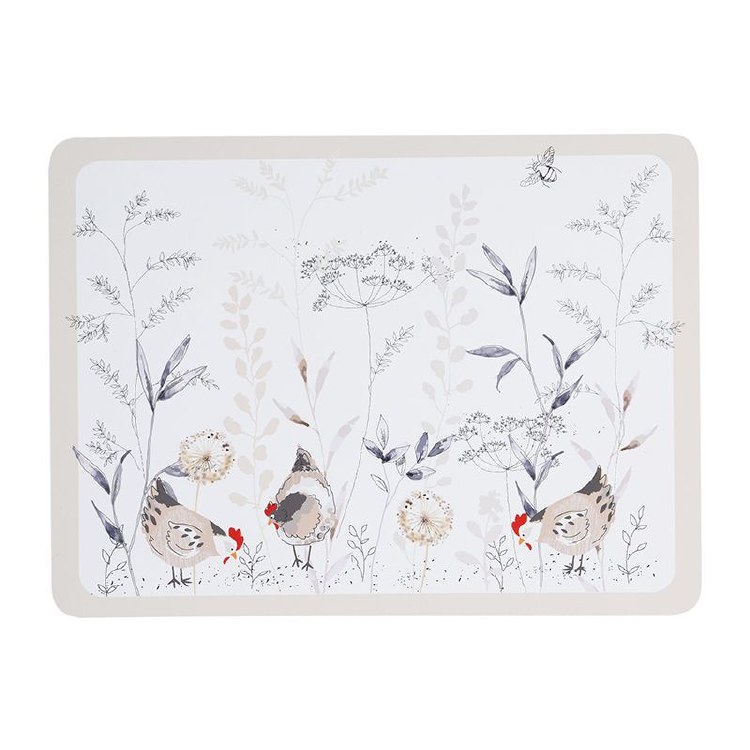 PRICE &amp; KENSINGTON COUNTRY HENS SET OF 4 PLACEMATS