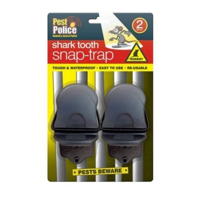 PEST POLICE SHARK TOOTH SNAP MOUSE TRAP 2 PACK